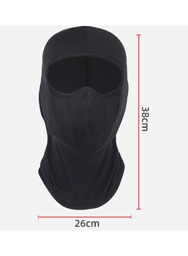 Full Face Mask Helmet For Motorcycl Thermal Elastic Breathable Winter Face Mask for Cold Weather Perfect for Skiing Ice Fishing Men,black	قناع وجه كامل للدراجات النارية، قناع شتوي حراري مرن يسمح بالتهوية، مثالي للطقس البارد، مناسب للتزلج وصيد الأسماك على الجليد، للرجال، أسود - Image 2